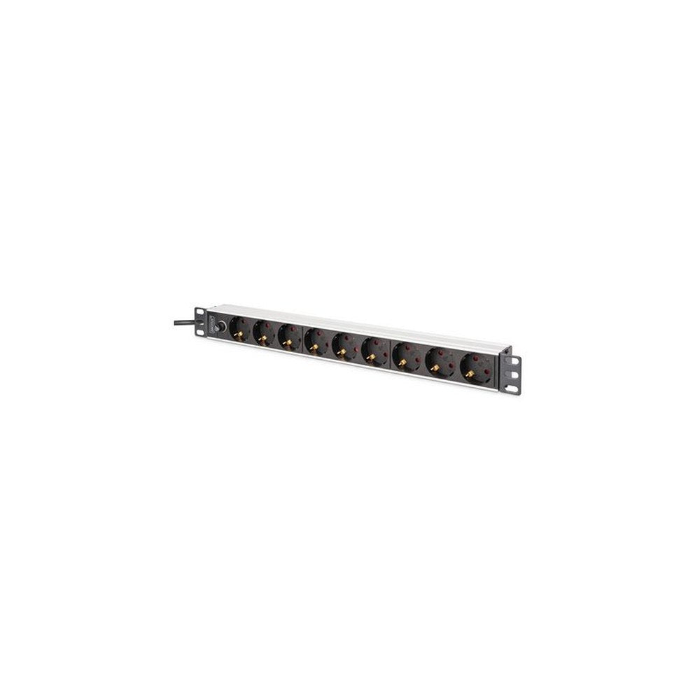 DIGITUS 19" Steckdosenleiste, Aluminium, 9-fach