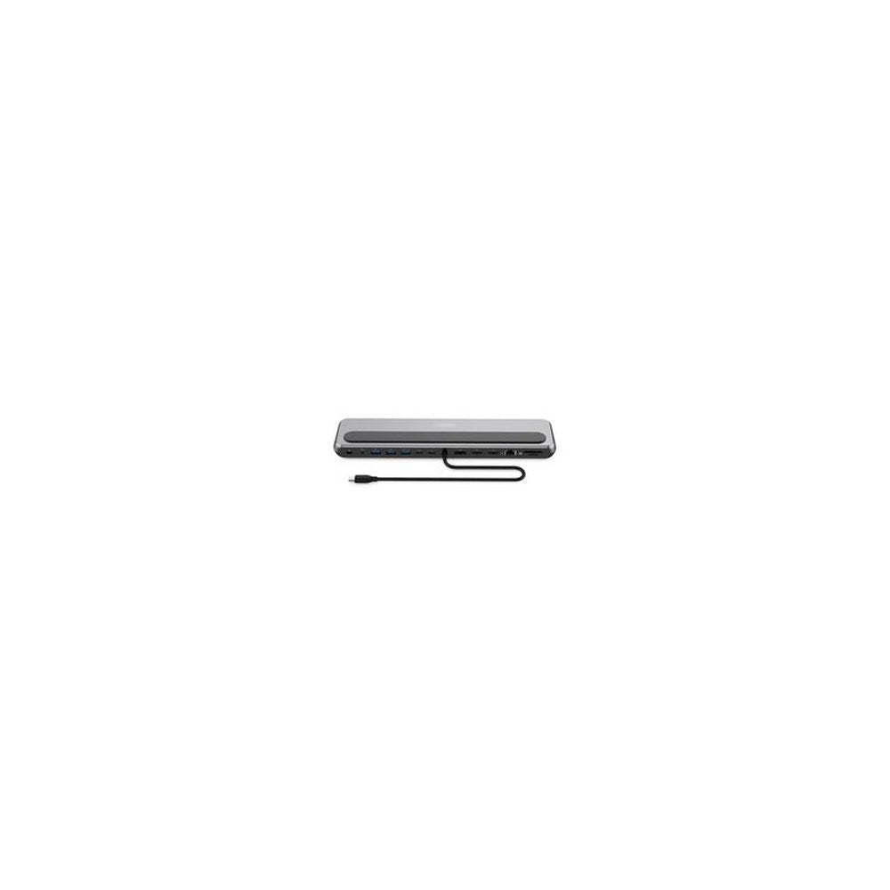 DIGITUS Station d'accueil, USB-C, 12 ports, gris/noir