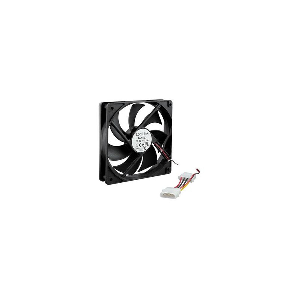 LogiLink Ventilateur pour boîtier,120 x 120 x 25 mm, noir