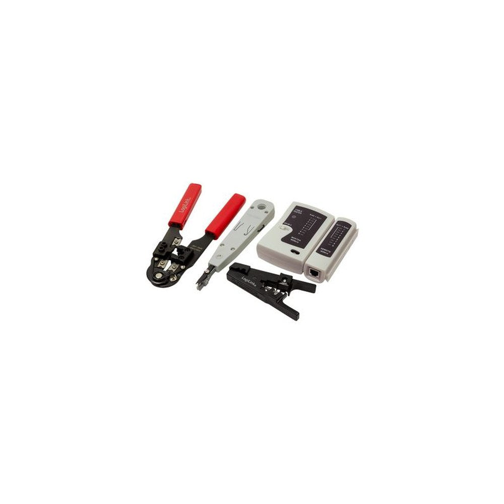 LogiLink Kit d'outils pour réseau, dans un sac noir