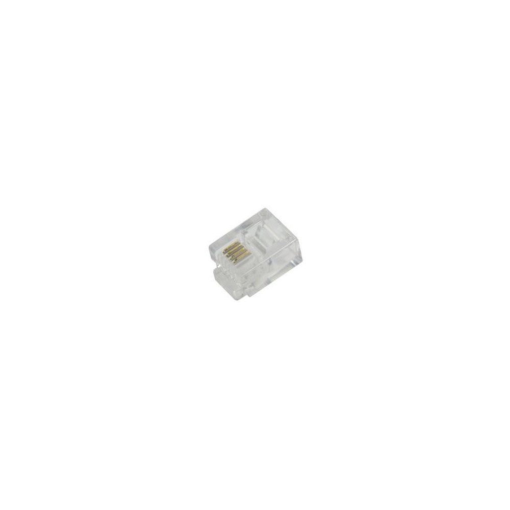 LogiLink Connecteur mâle RJ11 pour câble plat, non blindé