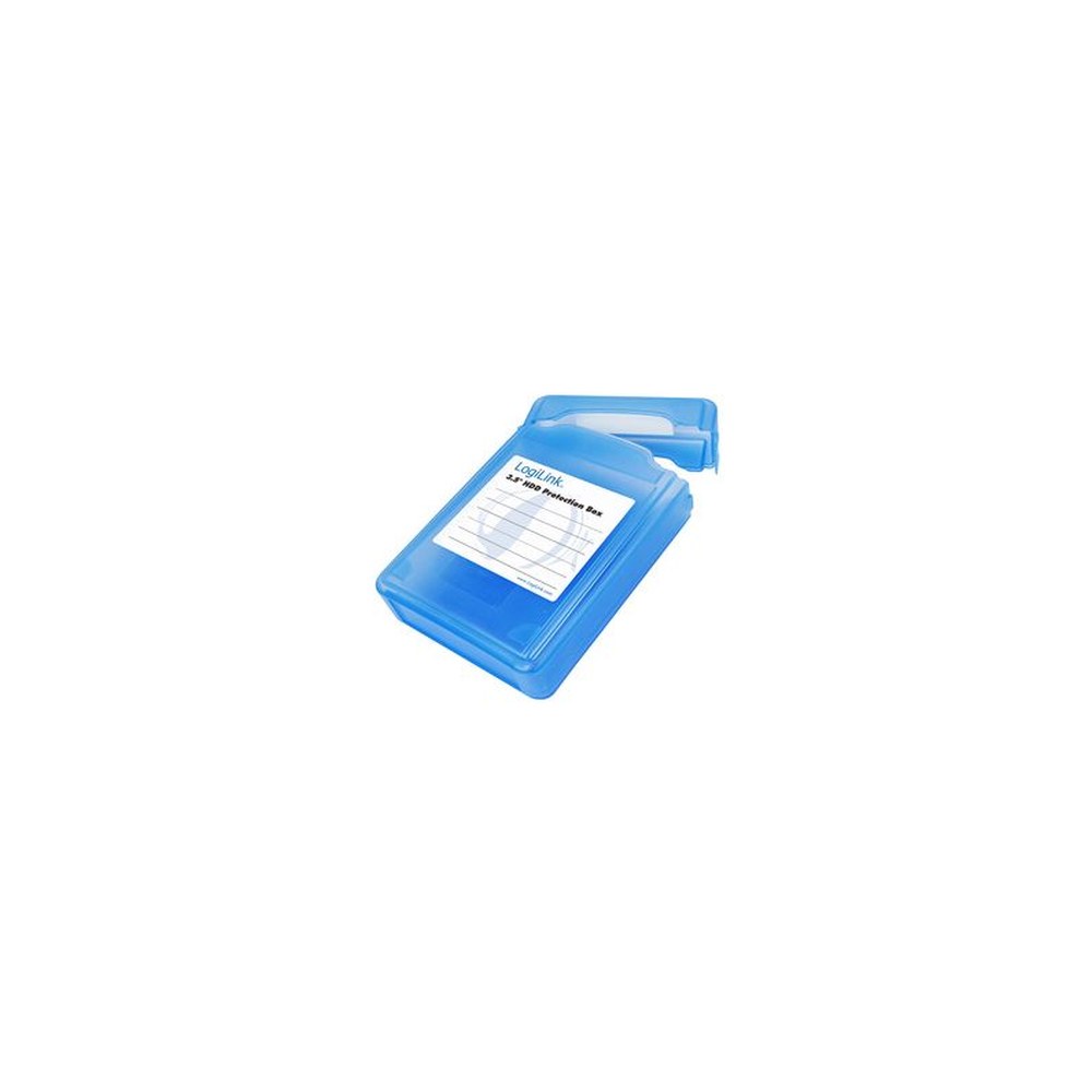 LogiLink Boîtier de protection pour disques durs 3,5", bleu