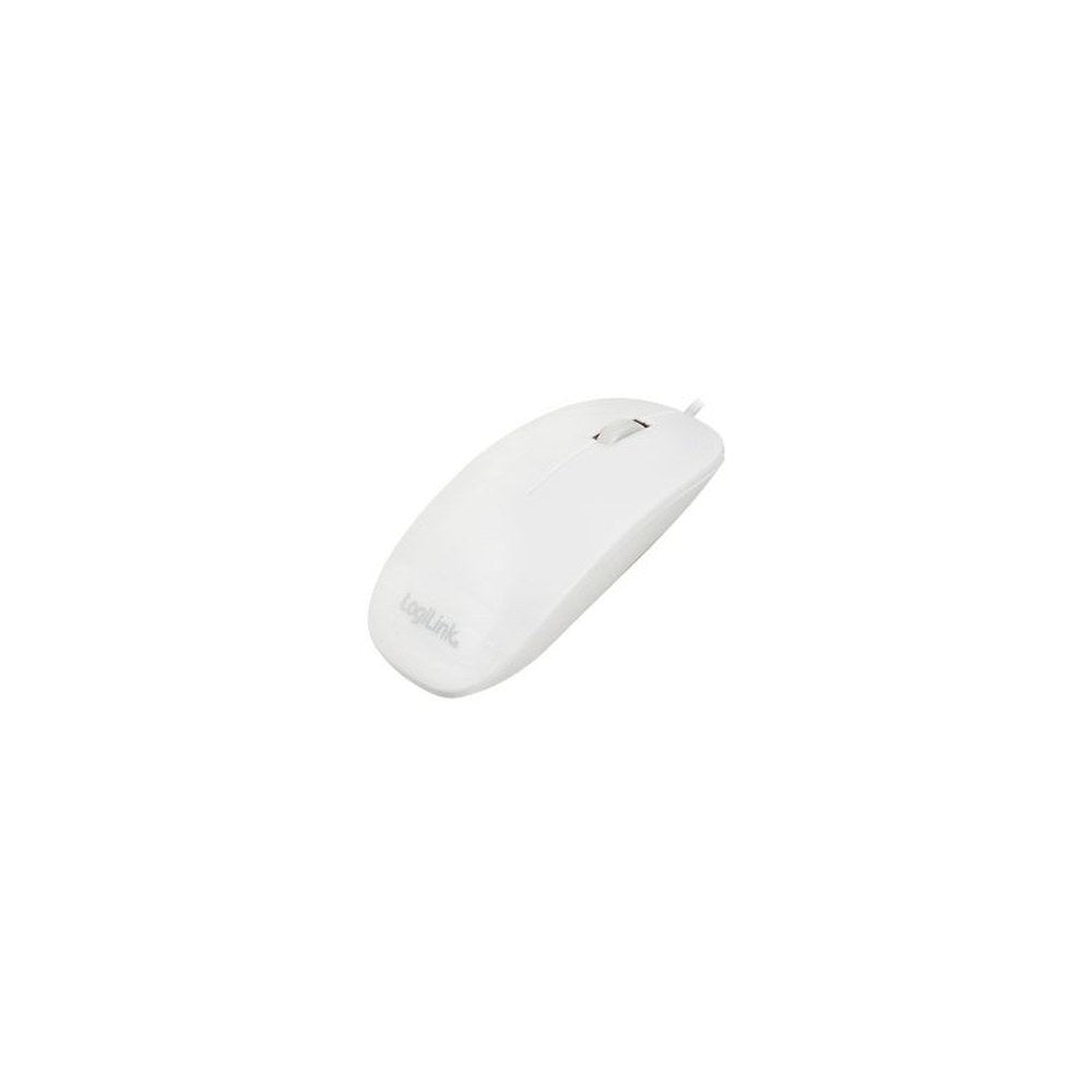 LogiLink Souris optique, plat, avec fil, blanc