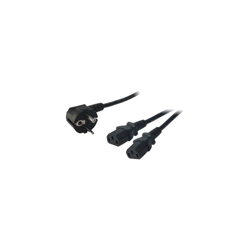 LogiLink Câble d'alimentation Y, 1 guide contact - 2 fiches