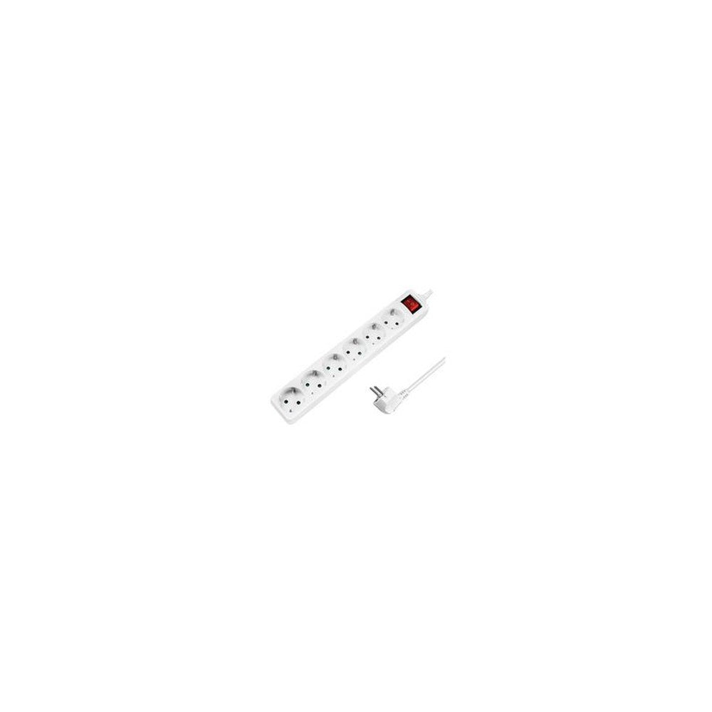 LogiLink Multiprise, 6 prises, avec interrupteur, blanc