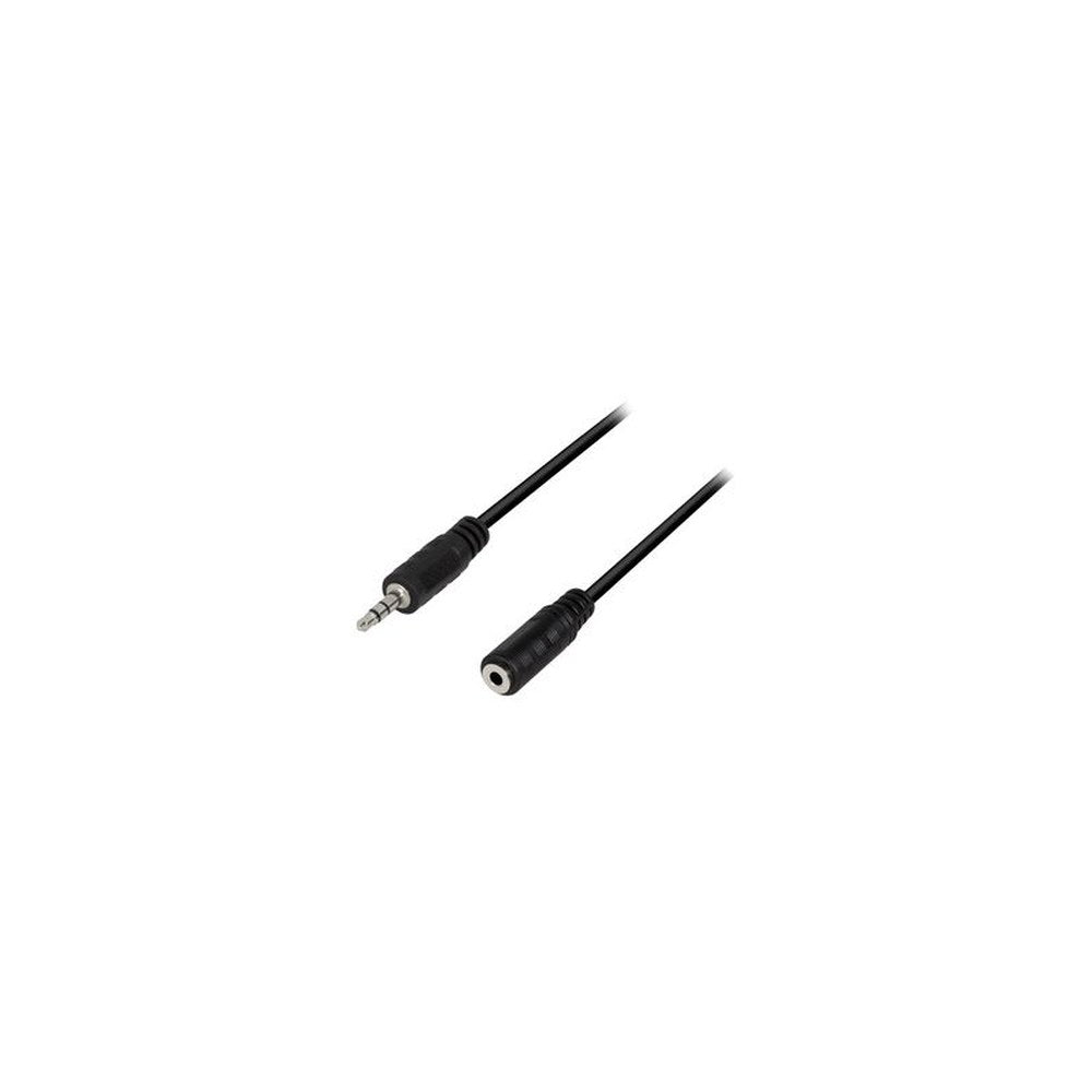 LogiLink Câble audio, mâle - femelle, 5 m, noir