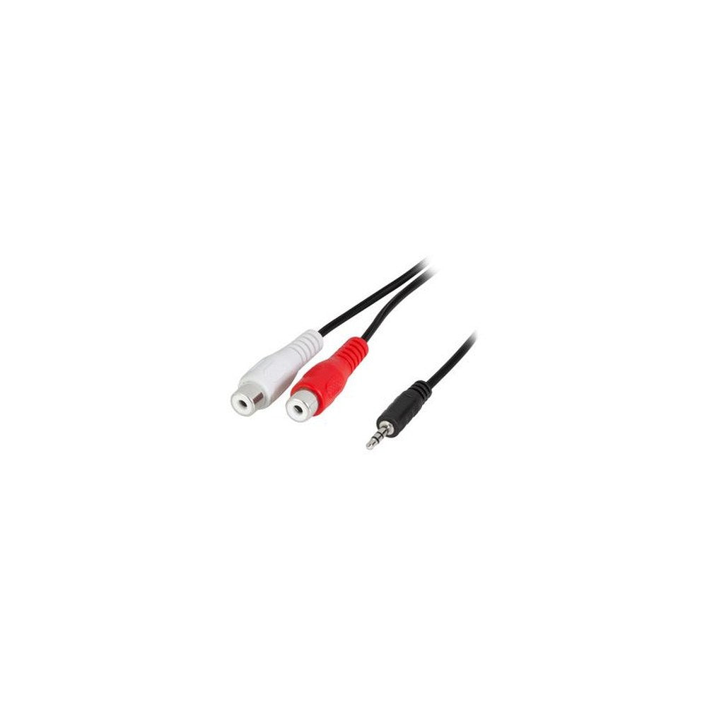 LogiLink Câble audio, 2 x RCA femelle - jack mâle 3,5 mm