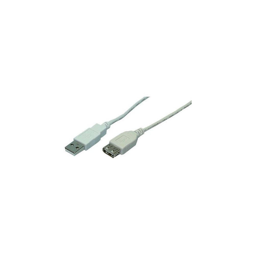 LogiLink Rallonge USB 2.0, gris, 2,0 m