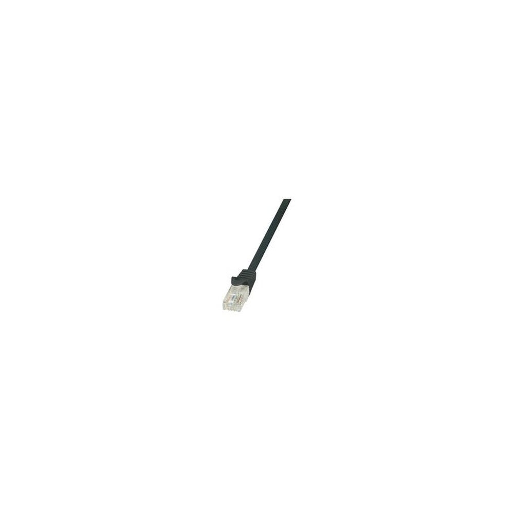 LogiLink Câble patch, Cat. 5e, U/UTP, 0,5 m, noir, gaine en