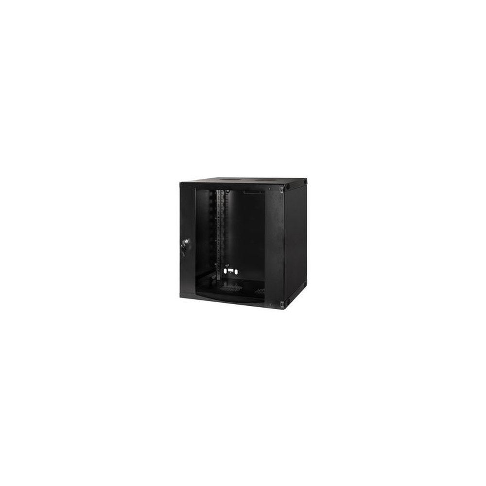 LogiLink Coffret mural 19", une pièce, 9 U, noir-gris
