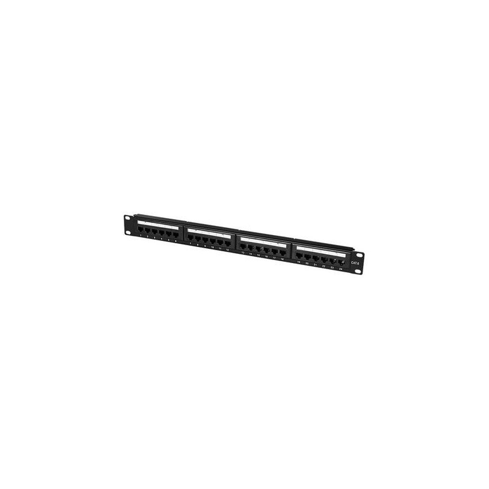 LogiLink Panneau de brassage 19" Cat.6, 24 ports, noir, 1 U