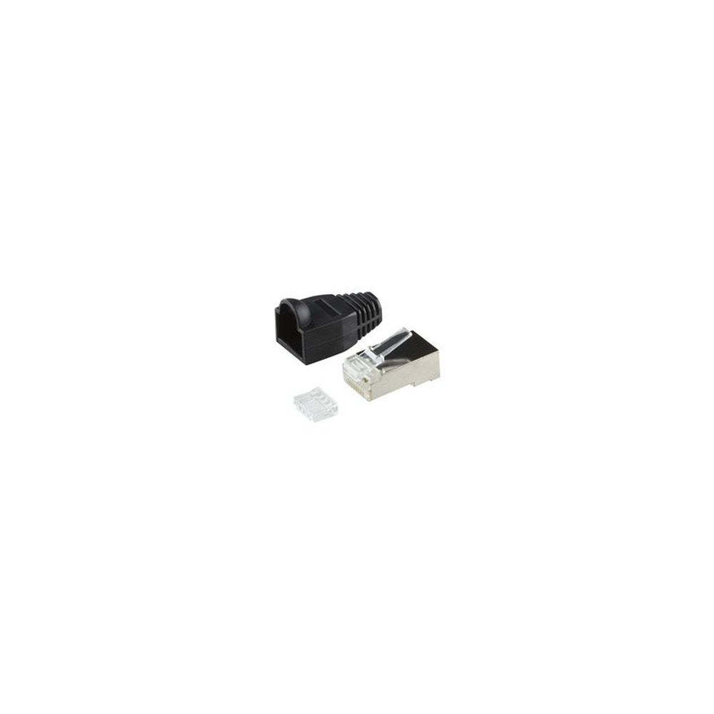 LogiLink Connecteur mâle RJ45, blindé, Cat.6, noir
