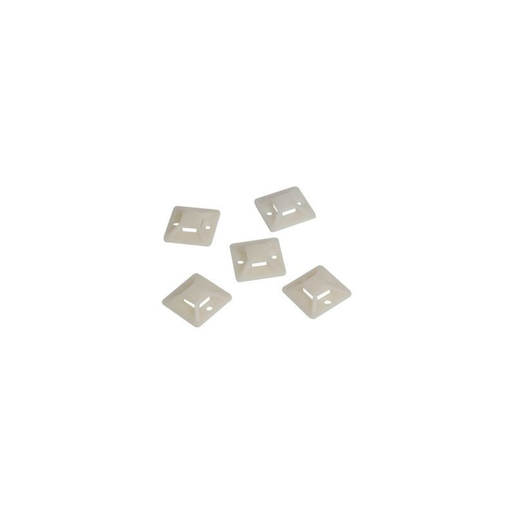LogiLink Embases autoadhésives, 24 x 24 mm, nature