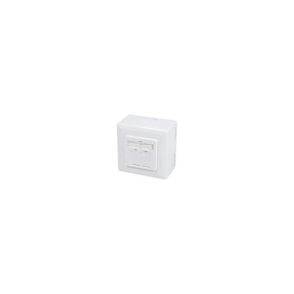 LogiLink Aufputz- und Unterputzdose Kat. 6, 2 x RJ45