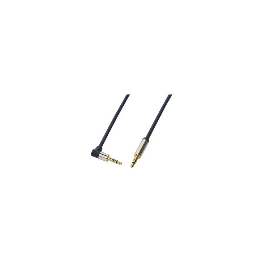 LogiLink Câble audio, 2 x jack mâle 3,5 mm, 0,5 m, coudé