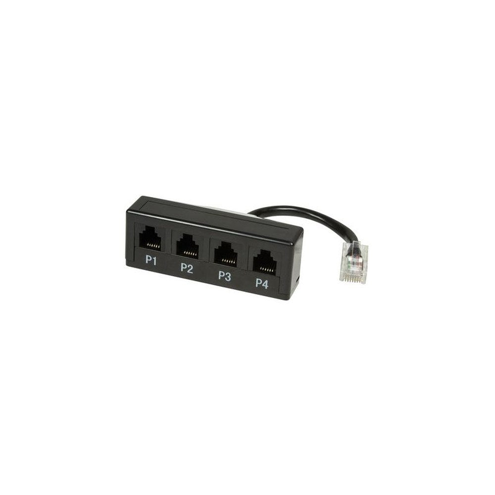 LogiLink Splitter pour téléphone, 4 ports, couleur: noir
