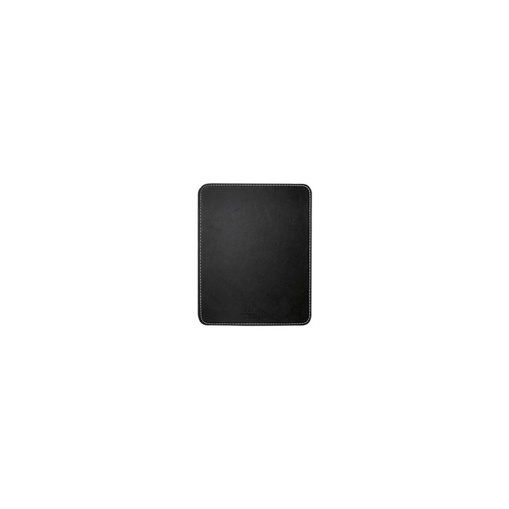 LogiLink Tapis de souris dans un design en cuir, noir