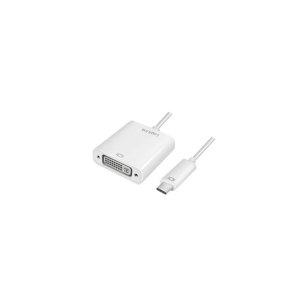 LogiLink Câble adaptateur USB-C - DVI, blanc