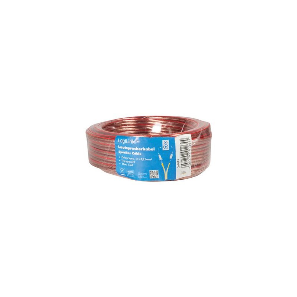 LogiLink Câble pour haut-parleurs, 2 x 1,5 mm2, 25 m