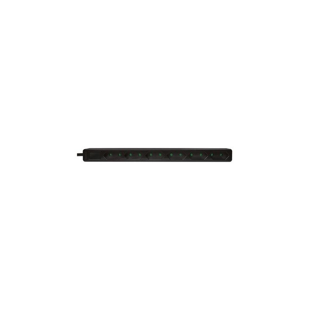 LogiLink Multiprise Euro, 6 prises, sans interrupteur, noir