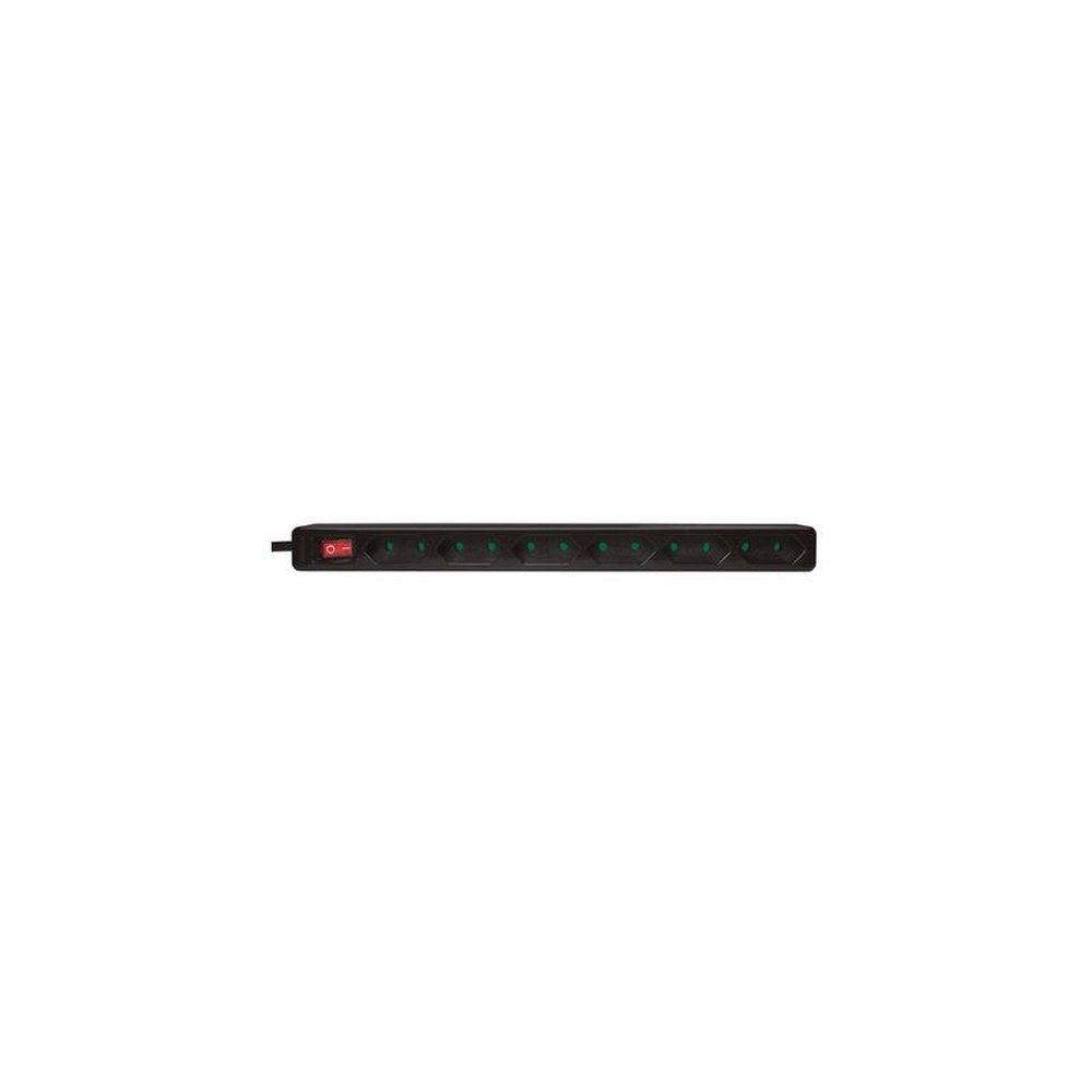 LogiLink Multiprise Euro, 6 prises, avec interrupteur, noir