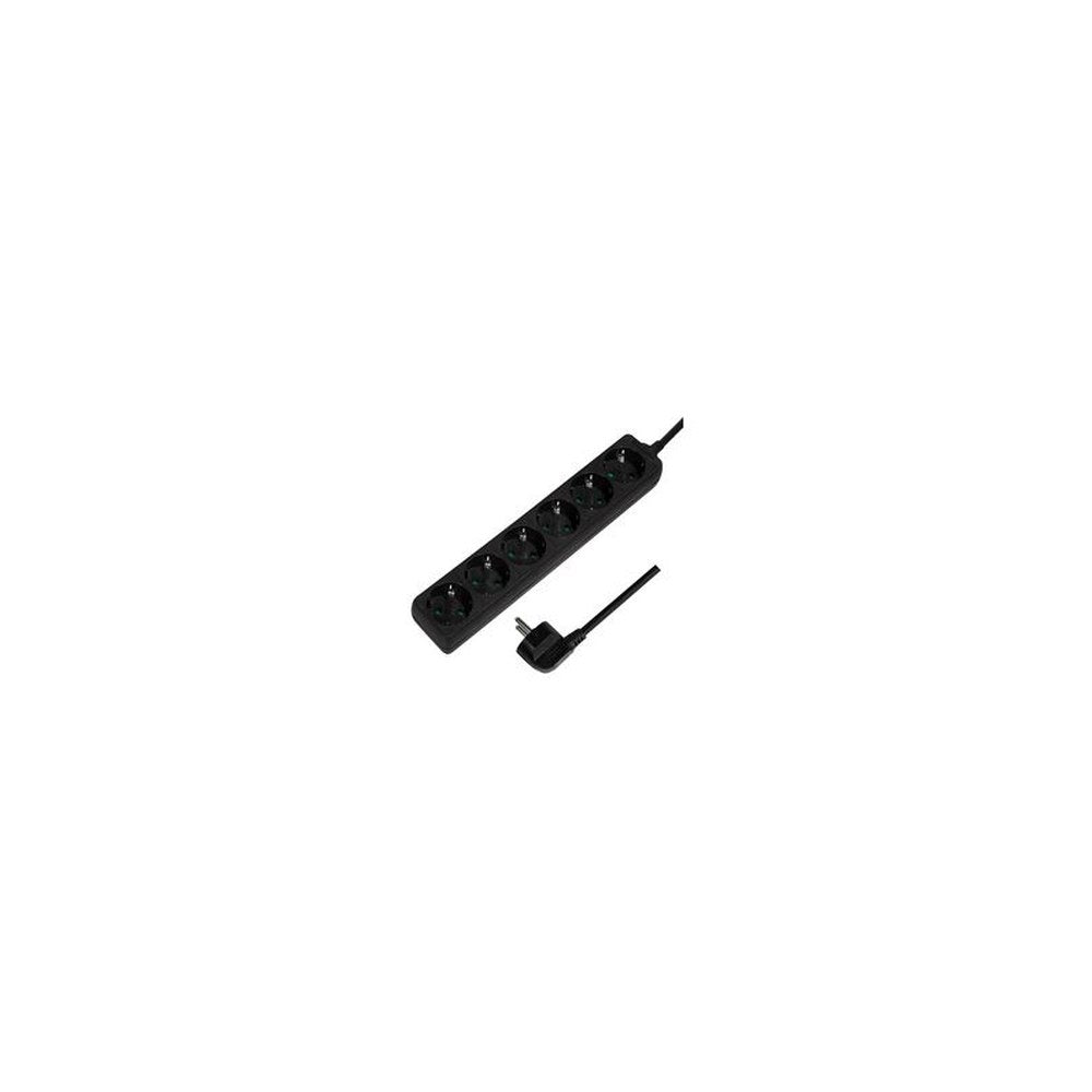 LogiLink Multiprise, 6 prises, sans interrupteur, noir