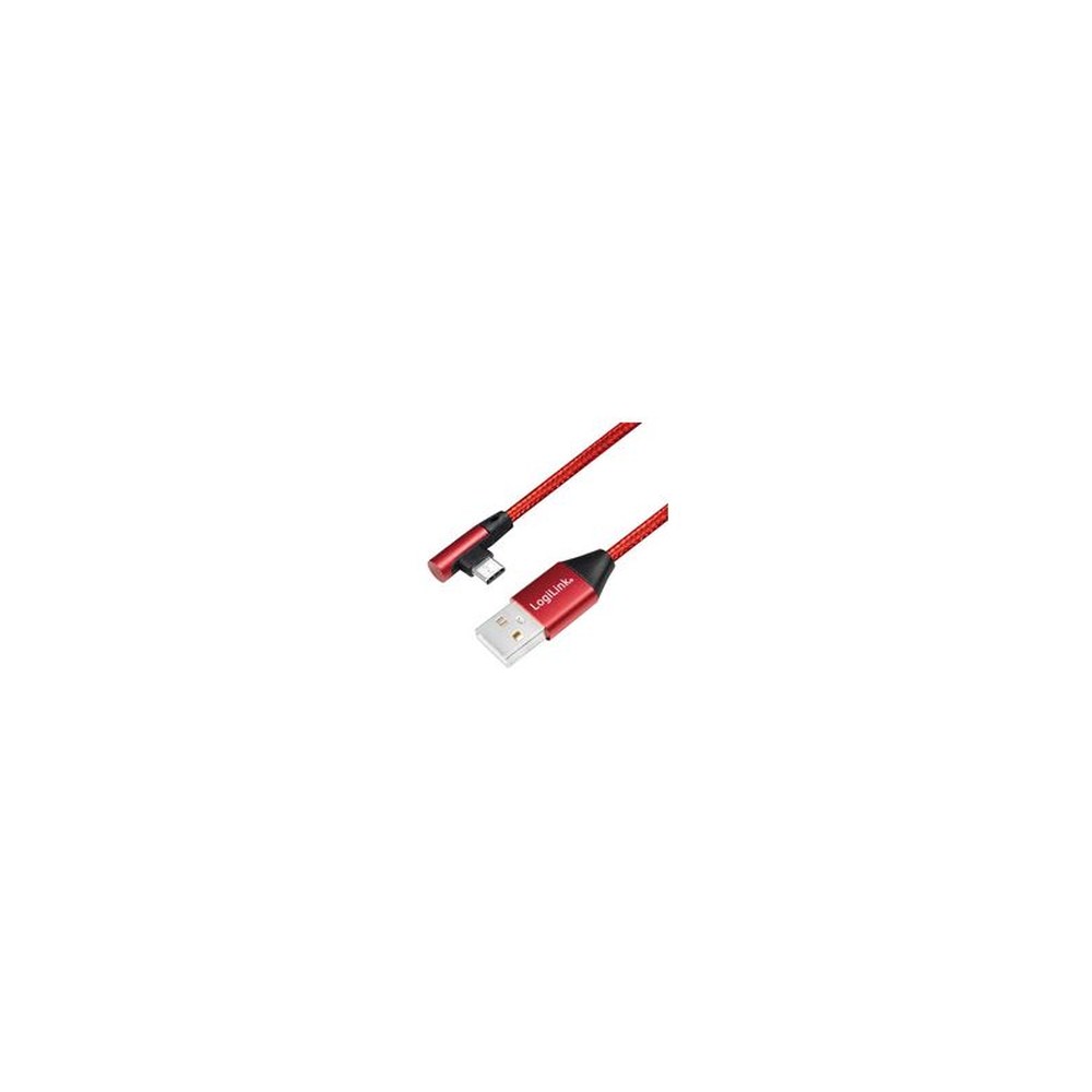 LogiLink Câble USB 2.0, USB-A - USB-C mâle, 1,0 m, rouge