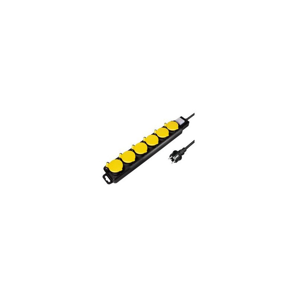 LogiLink Outdoor-Steckdosenleiste, 6-fach, schwarz, IP44