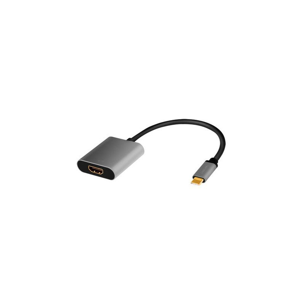 LogiLink Câble adaptateur USB-C - HDMI, 0,15 m, noir/gris
