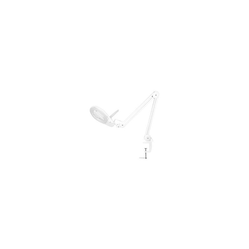 LogiLink Lampe loupe à LED, avec pince, blanc