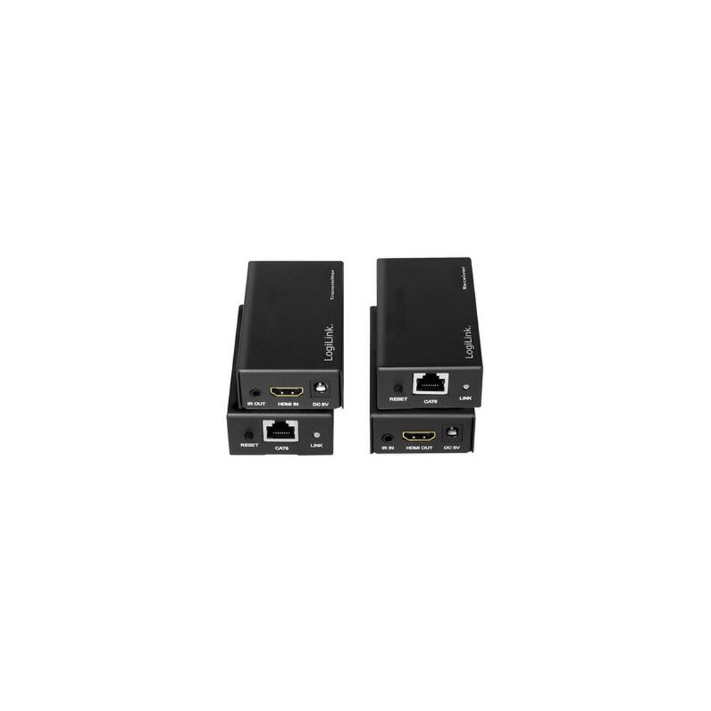 LogiLink Kit d'extension HDMI via LAN, POC/IR, 60 m, noir