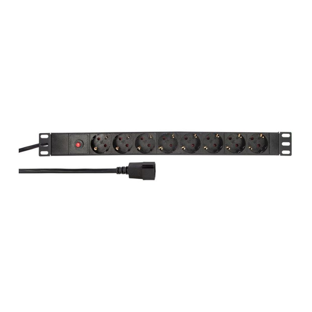 LogiLink 19" Steckdosenleiste, 8-fach, mit Kaltgerätestecker