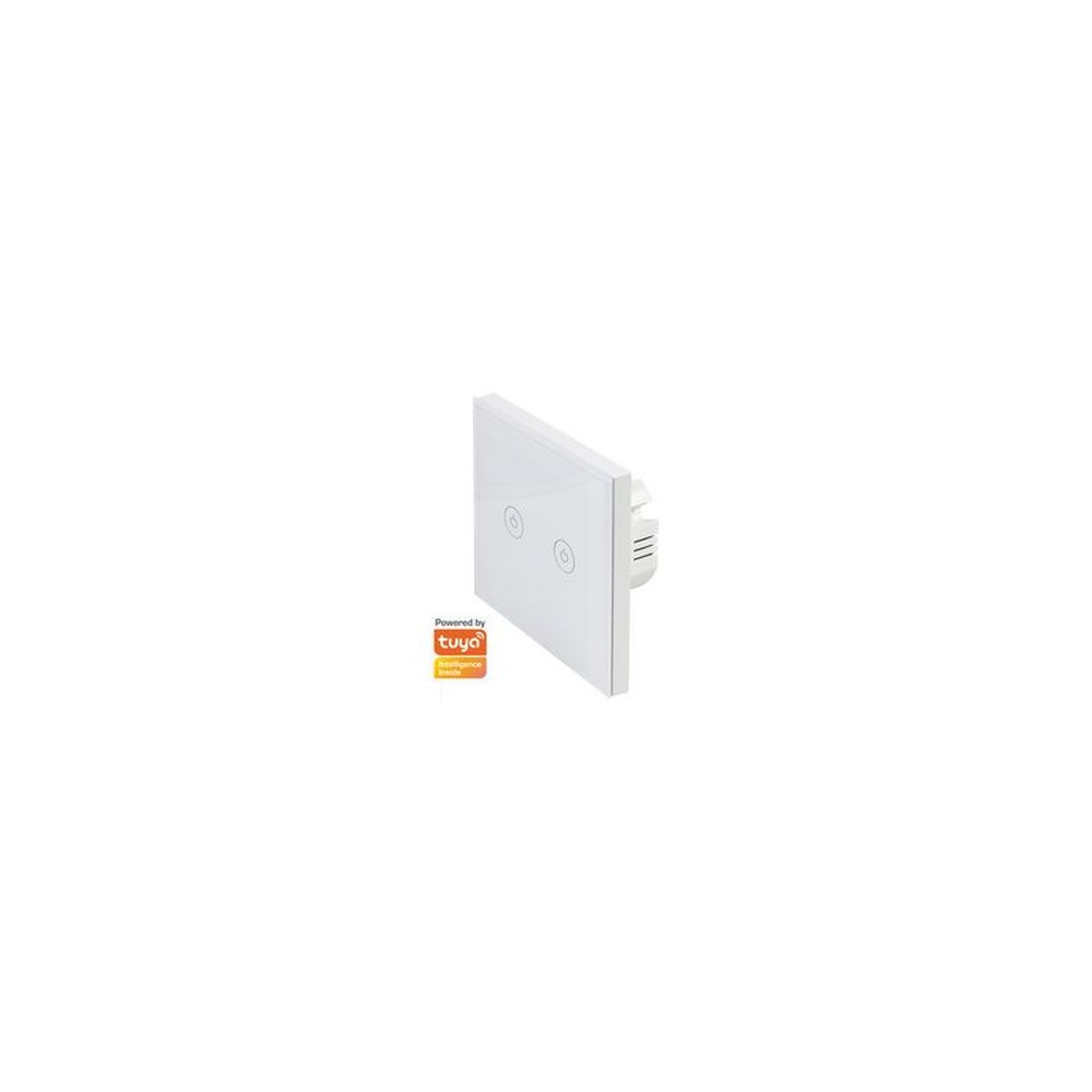 LogiLink Interrupteur mural RGB WiFi Smart, 2 boutons, blanc