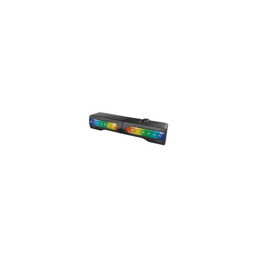 LogiLink Barre de son lumineuse mobile, noir