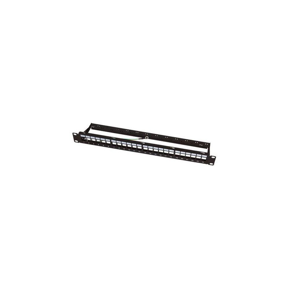 LogiLink Panneau de brassage Keystone 19", 24 ports, blindé