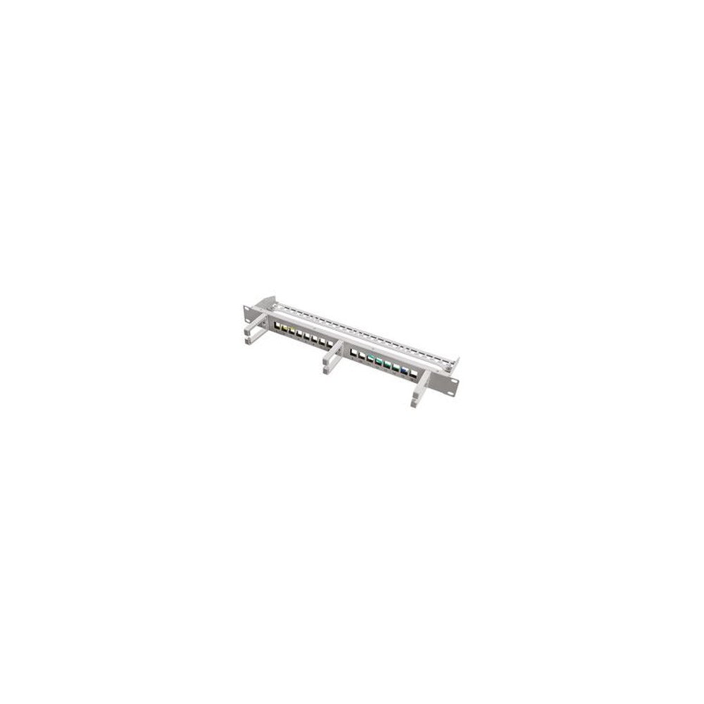 LogiLink Panneau de brassage Keystone 19", 16 ports, gris