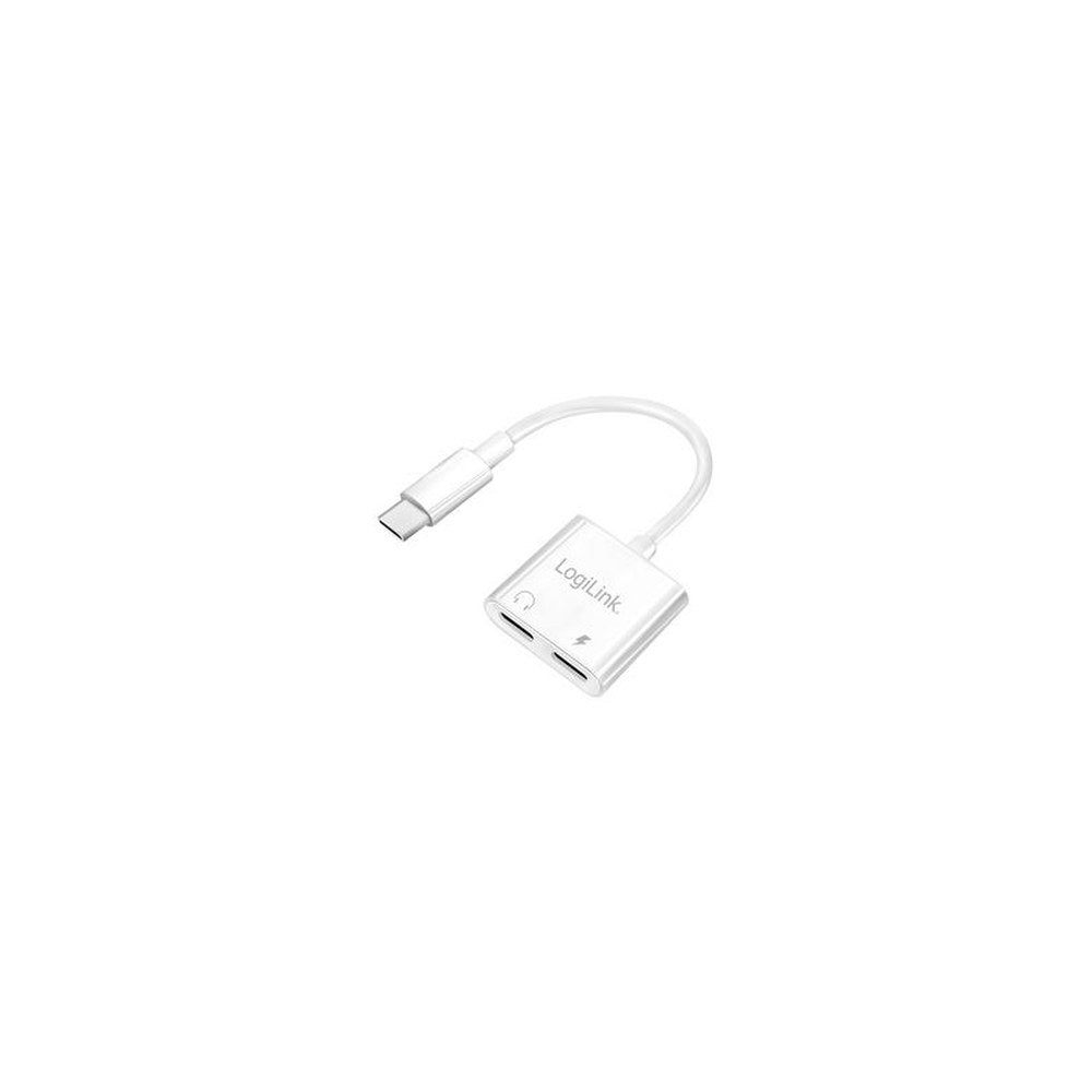 LogiLink Câble adaptateur USB-C - 2x USB-C, 150 mm, blanc