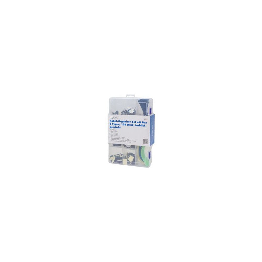 LogiLink Kabel-Organisations-Set, 128-teilig, in Box