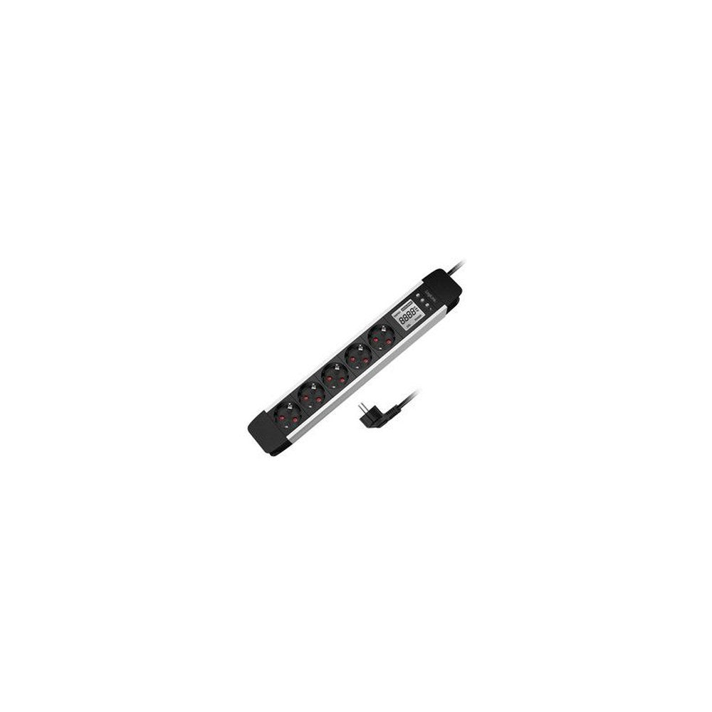 LogiLink Steckdosenleiste mit LCD-Display, 5-fach