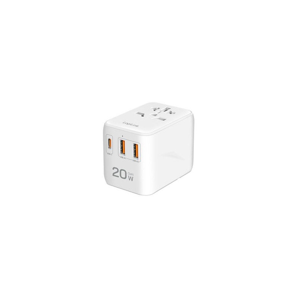 LogiLink Chargeur de voyage universel (EU/AUS/US/UK), 20 W
