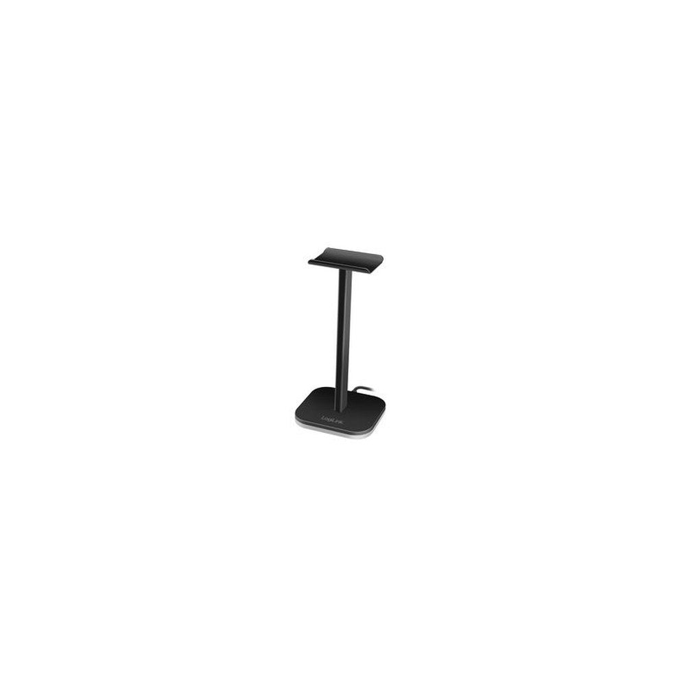 LogiLink, Support pour casque audio, avec lumière RVB, noir