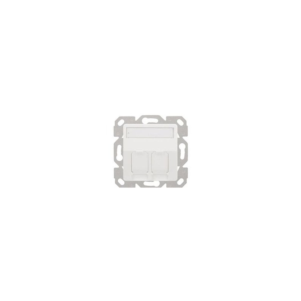 LogiLink Prise pour modules Keystone, 2 ports, blanc pur