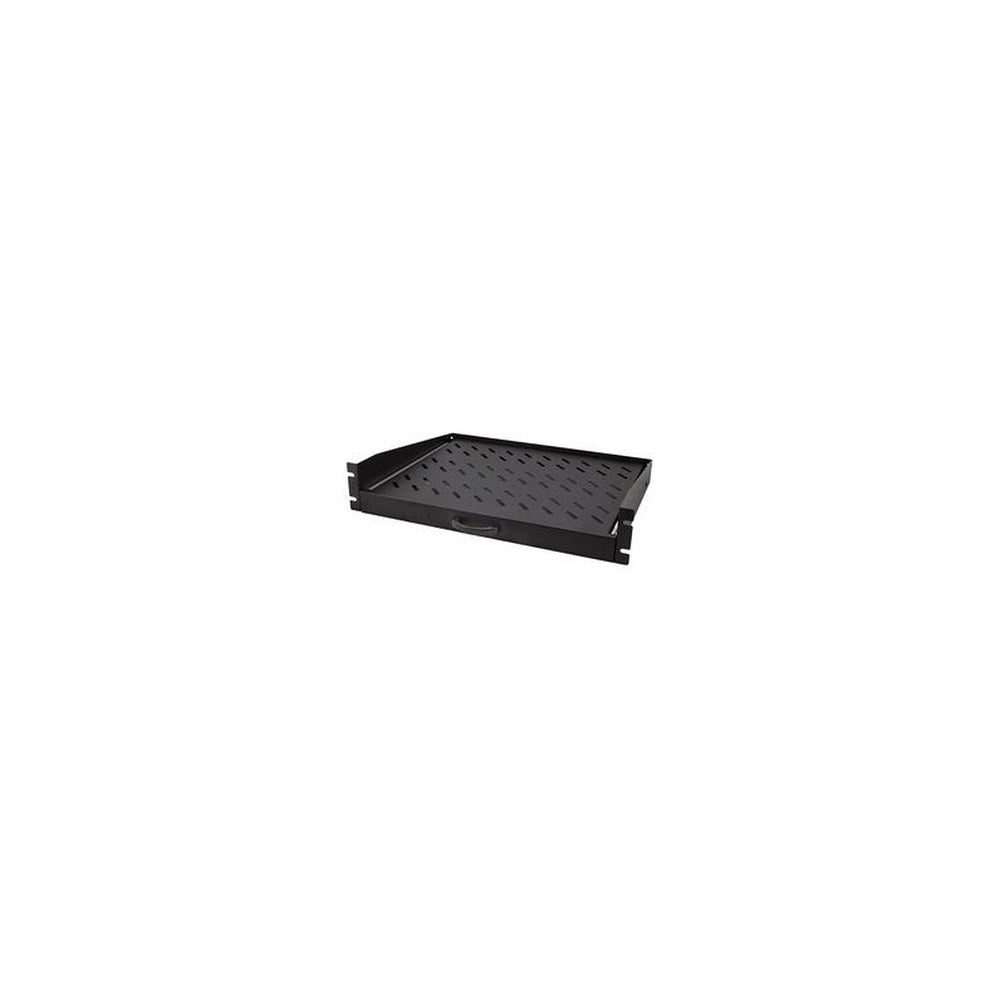 LogiLink Étagère 19" avec poignée, 2 U, coulissant, noir