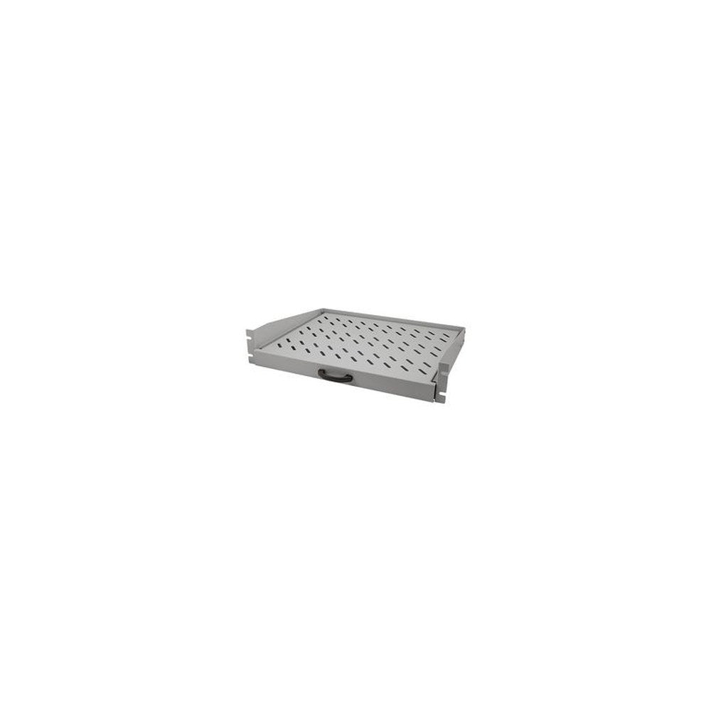 LogiLink Étagère 19" avec poignée, 2 U, coulissant, gris