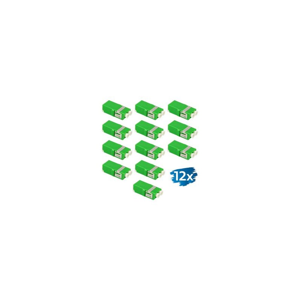 LogiLink Set de coupleurs fibres optiques, sans bride, vert