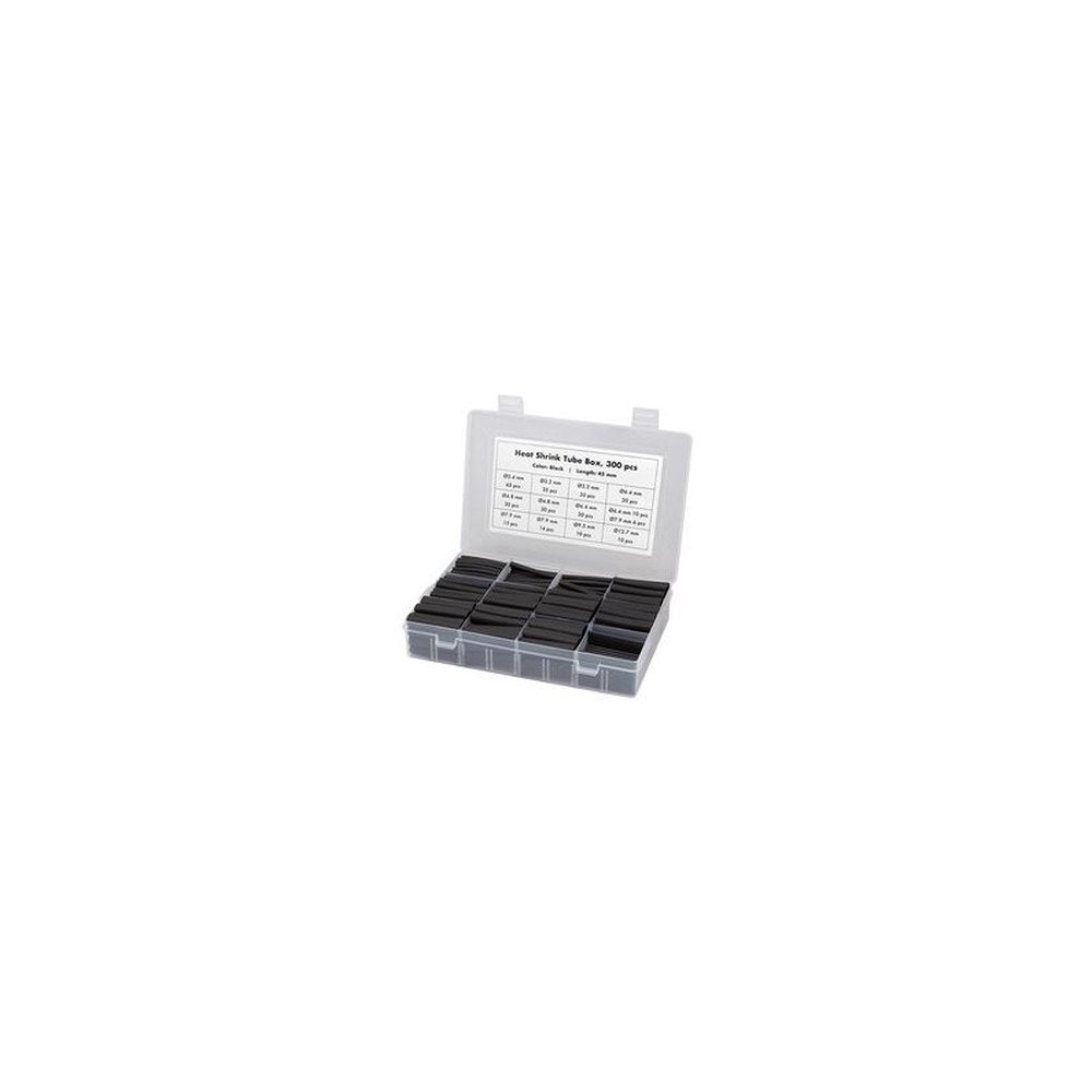 LogiLink Set de gaines thermorétractables, 300 pièces, noir