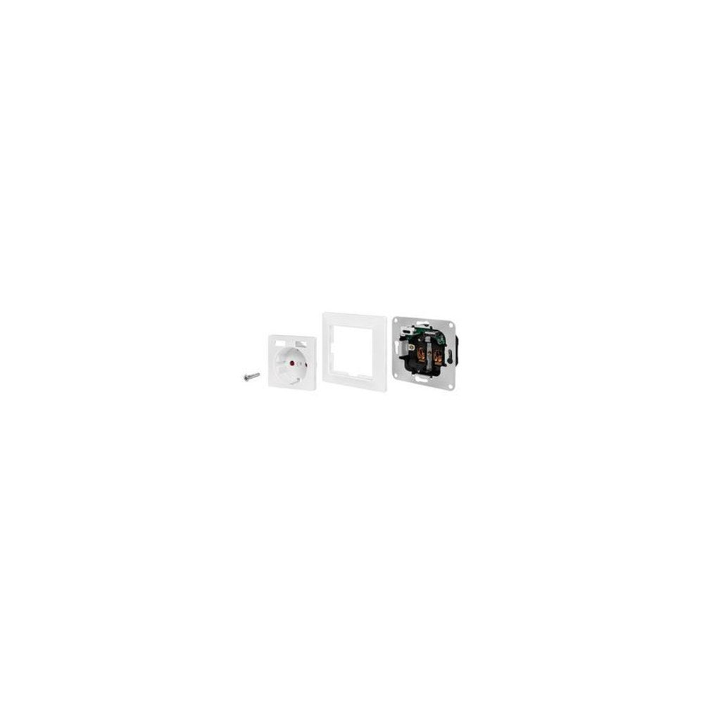 LogiLink Unterputz-Steckdose, 1x CEE 7/3, 1x USB-A, 1x USB-C