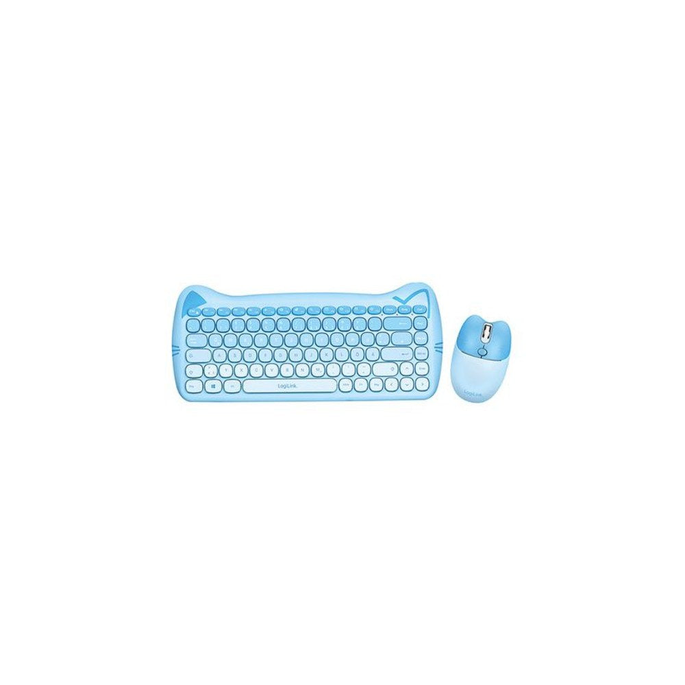 LogiLink Kinder Desktop Set KITTY, kabellos, blau