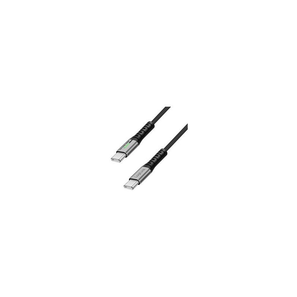 LogiLink USB 3.2 Kabel mit LED, USB-C - USB-C Stecker, 0,5 m