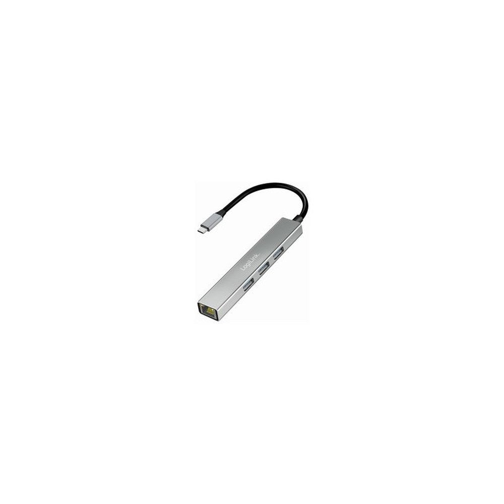 LogiLink Hub USB 3.2 Gen1, 4 ports, boîtier aluminium, gris